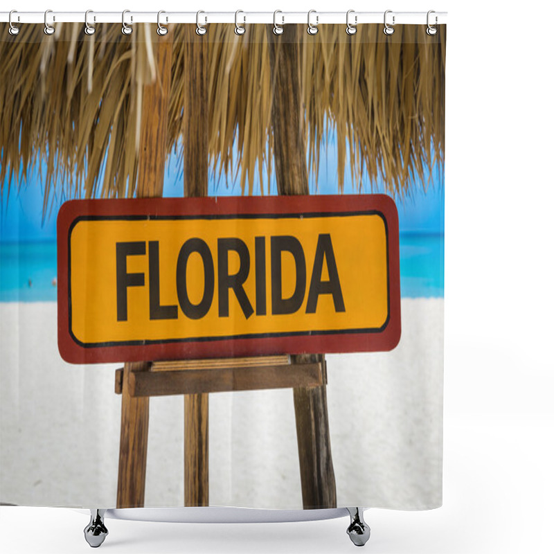 Personality  Florida Text Sign Shower Curtains