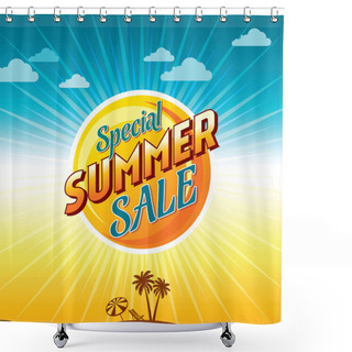 Personality  Summer Sale Banner  Shower Curtains