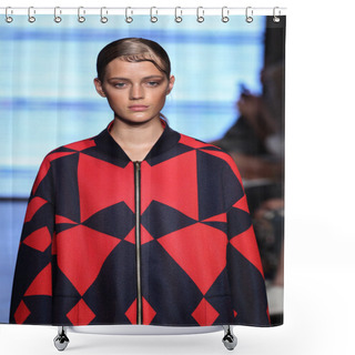 Personality  Esther Heesch Walks The Runway At DKNY Shower Curtains