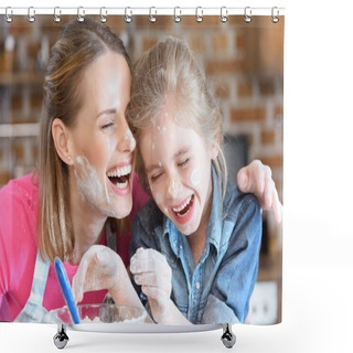 Personality  Mother And Daughter Cooking Shower Curtains