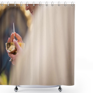 Personality  Priest' Hands During A Wedding Ceremony/nuptial Mass Shower Curtains