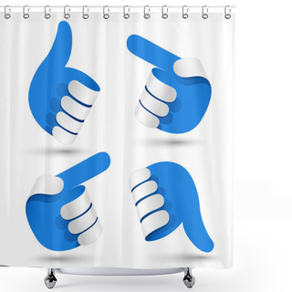 Personality  Paper Hands Shower Curtains