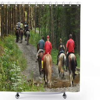 Personality  Horse Riding Shower Curtains