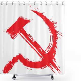Personality  Communism Symbol Shower Curtains