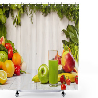 Personality  Healthy Vegetable Juices For Refreshment Shower Curtains