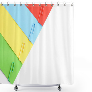 Personality  Colorful Papers With Paper Clips. Shower Curtains