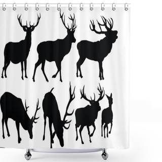 Personality  Deers Collection Shower Curtains