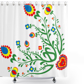 Personality  Folklore Motifs Of Flowers. Folklore Czech Motifs. Folklore Slovakia Flowers. Folklore Poland Motifs.  Shower Curtains