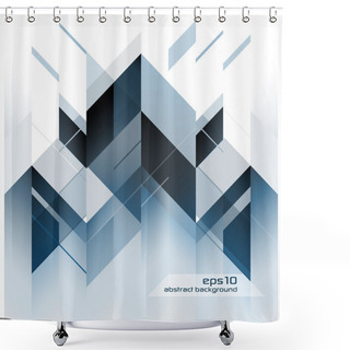 Personality  Abstract Modern Background With Geometric Shapes Shower Curtains