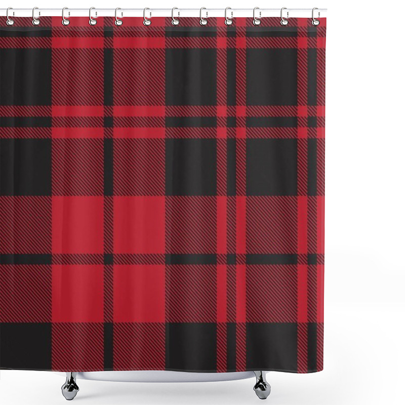 Personality  Ed Plaid, Checkered, Tartan Seamless Pattern Suitable For Fashion Textiles And Graphics Shower Curtains