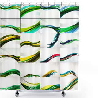 Personality  Set Of Abstract Backgrounds Shower Curtains