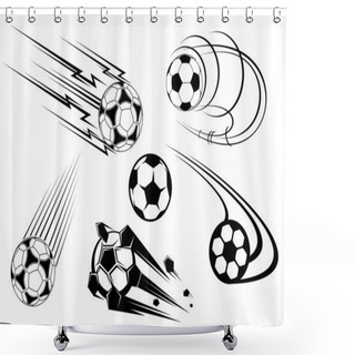 Personality  Football And Soccer Symbols And Mascots Shower Curtains
