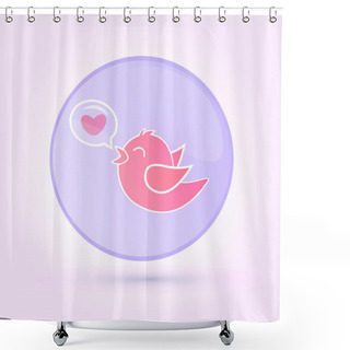 Personality  Vector Illustration Of Love Bird. Shower Curtains