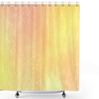 Personality  Cute Romantic Delicate Fresh Air Light Pastel Background Orange Yellow With Watercolor Stains Shower Curtains