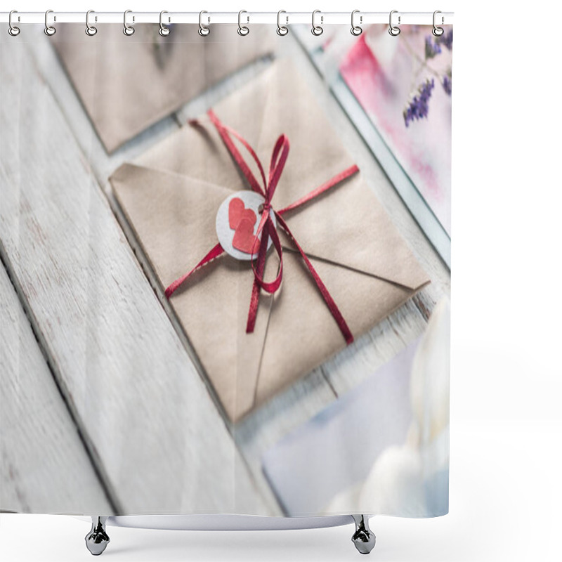 Personality  Collection Of Envelopes Or Invitations Shower Curtains