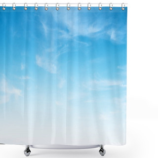 Personality  Clear Blue Sky And White Clouds Shower Curtains