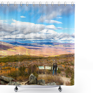 Personality  Tourist In An Amazing Landscape In Northern Alaska In USA Shower Curtains