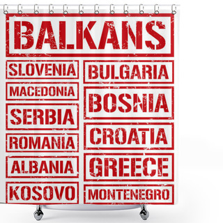 Personality  Balkan Countries Shower Curtains