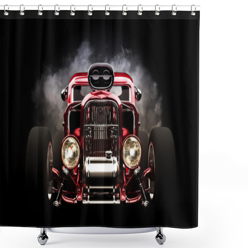 Personality  Hot rod shower curtains