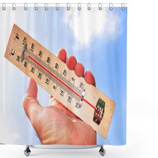 Personality  Heat Wave High Temperatures Shower Curtains