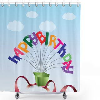 Personality  Happy Birthday Shower Curtains