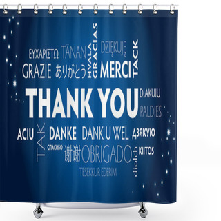 Personality  Thank You Blue Shower Curtains