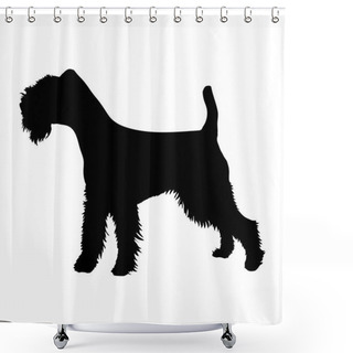 Personality  Soft-Coated Wheaten Terrier. Silhouette Shower Curtains