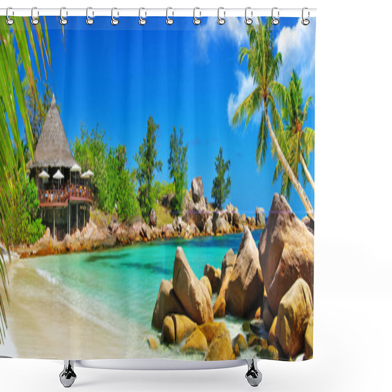 Personality  Luxury Tropical Holidays - Seychelles Islands Shower Curtains