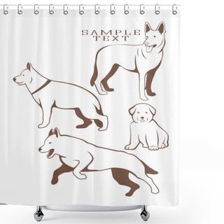 Personality  Service Shepherd Dogs Shower Curtains