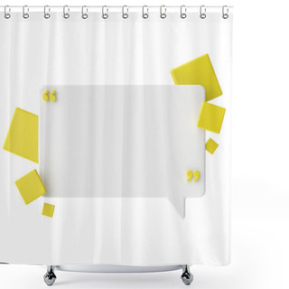 Personality  Speech Bubble. 3D Text Box. Shower Curtains