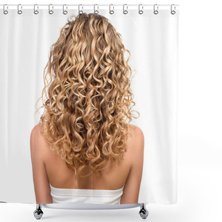 Personality  Girl With Blonde  Hair. Shower Curtains