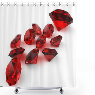 Personality  Beautiful Ruby Gems Shower Curtains