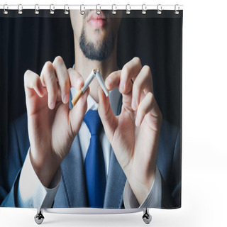Personality  No Smoking Concept With Cigarette Shower Curtains