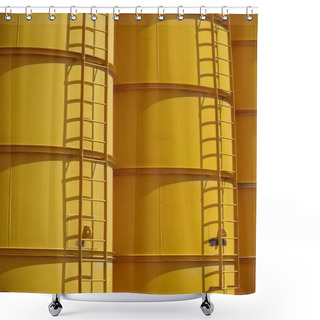 Personality  Water And Bentonite Silo At The Construction Site Shower Curtains