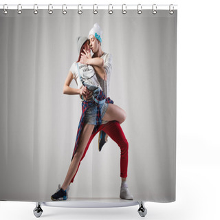 Personality  Young Lovers Dance Shower Curtains