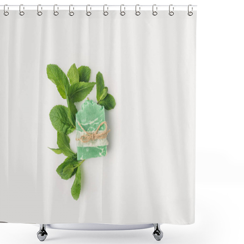 Personality  Mint Soap Shower Curtains