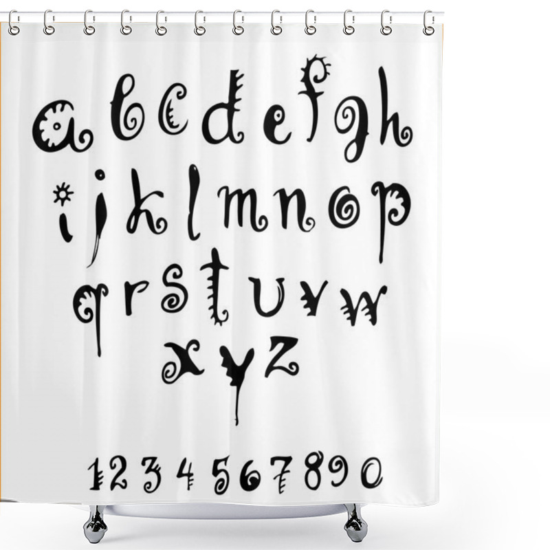 Personality  Vector Alphabet Shower Curtains