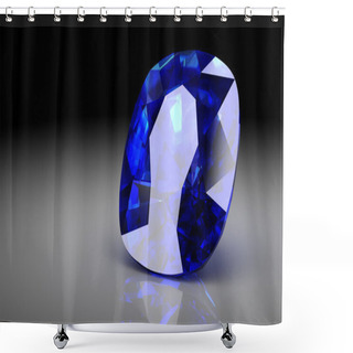 Personality  Blue Sapphire (high Resolution 3D Image) Shower Curtains