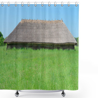 Personality  Typical Ancient Big Village Shed Shower Curtains