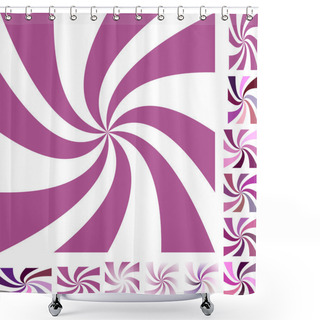 Personality  Mauve White Spiral Background Set Shower Curtains