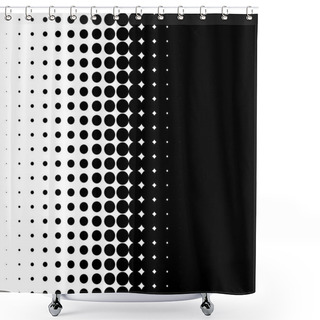 Personality  Vertical Half Tone Pattern Shower Curtains