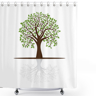 Personality  Tree Casts A Shadow, A Place For Text Shower Curtains