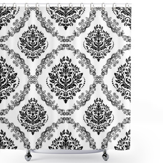 Personality  Vintage Decorative Elements. Seamless Damask Pattern. Shower Curtains