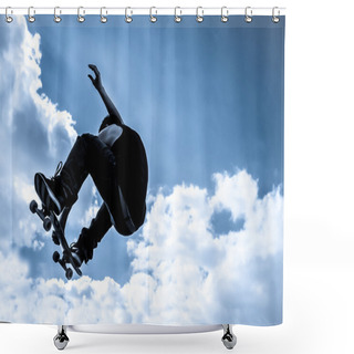 Personality  Skateboarding Shower Curtains