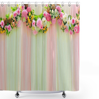 Personality  Romance Wide Scene Wedding Background Decoration Shower Curtains