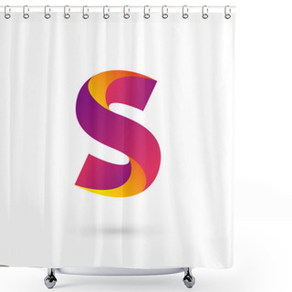 Personality  Letter S Logo Icon Design Template Elements Shower Curtains