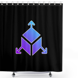 Personality  3d Blue Gradient Vector Icon Shower Curtains