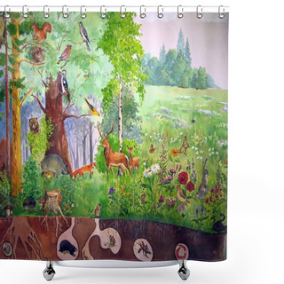 Personality  Forest Animals Shower Curtains