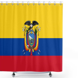Personality  Ecuador Flag Shower Curtains