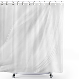 Personality  White Silk Fabric Shower Curtains